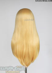 L-2 / SP01 pastel yellow blonde 75cm long straight wig . Tangle Resistant fiber