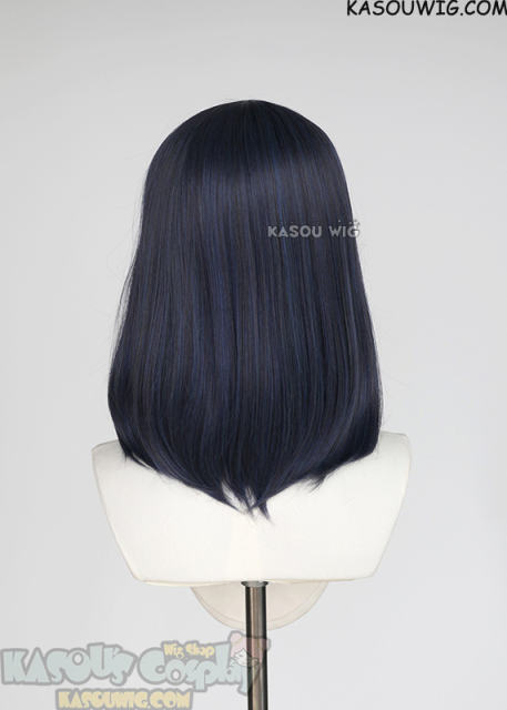 M-1/ SP03 deep blue  long bob cosplay wig. shouder length lolita wig