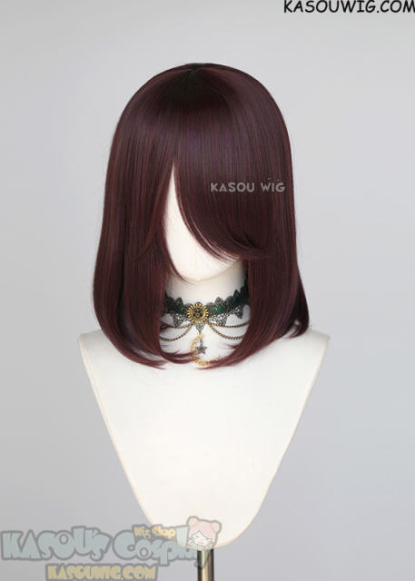 M-1/ KA058 dark reddish brown bob cosplay wig shouder length