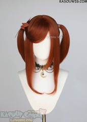 M-2/ SP06 ┇ 50CM / 19.7" Auburn pigtails base wig with long bangs.