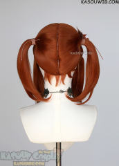 M-2/ SP06 ┇ 50CM / 19.7" Auburn pigtails base wig with long bangs.