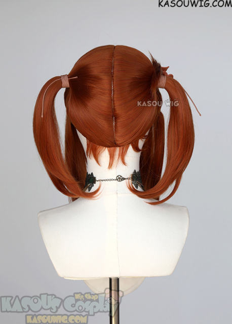 M-2/ SP06 ┇ 50CM / 19.7" Auburn pigtails base wig with long bangs.