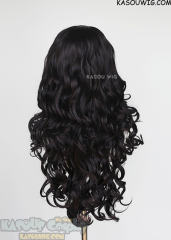 Lace Front>> Deep Purple 75cm long middle parting curly wig LFL-1/SP31