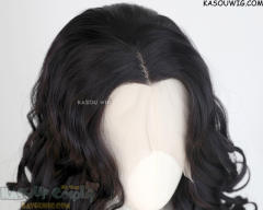 Lace Front>> Deep Purple 75cm long middle parting curly wig LFL-1/SP31