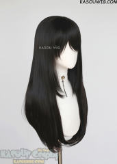 L-2 / KA031A Natural Black 75cm long straight wig