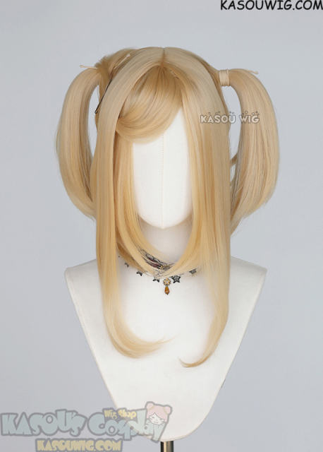 M-2/ SP23┇50CM / 19.7" Light Peach pigtail base wig with long bangs