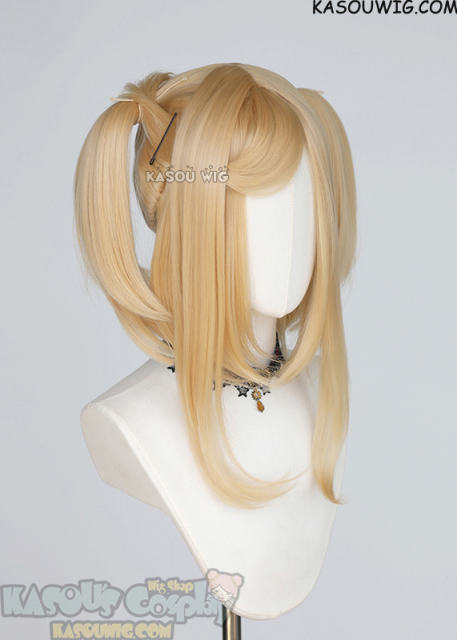 M-2/ SP23┇50CM / 19.7" Light Peach pigtail base wig with long bangs