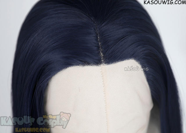 Lace Front>> Dark Blue middle part medium length wig LFM-1/SP10 Arcane Caitlyn