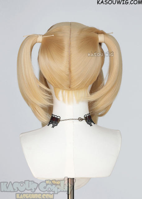 M-2/ SP23┇50CM / 19.7" Light Peach pigtail base wig with long bangs
