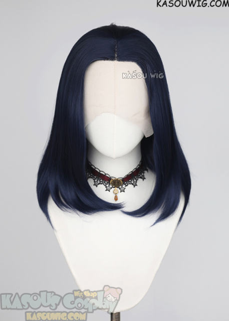 Lace Front>> Dark Blue middle part medium length wig LFM-1/SP10 Arcane Caitlyn
