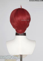 Dandadan Jiji Jin Enjoji short layered middle parted red wig