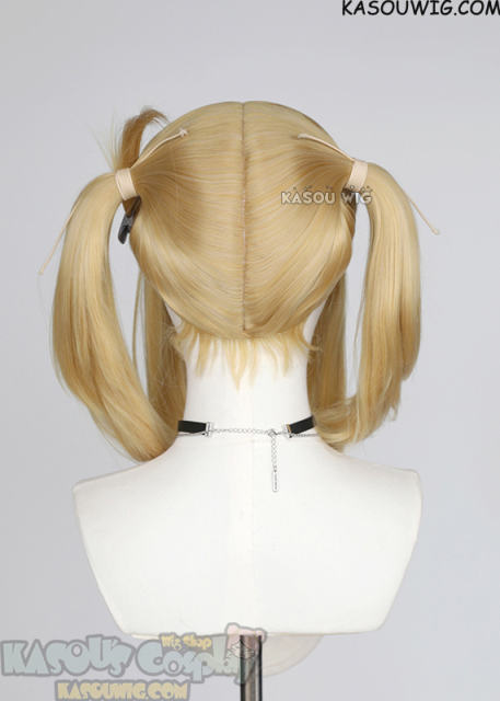 M-2/ KA011 ┇ 50CM / 19.7" Honey Butter blonde  pigtails base wig with long bangs