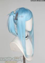 M-2 /  KA046 ┇ 50CM / 19.7" light blue pigtails base wig with long bangs