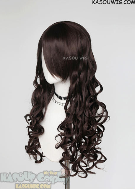 L-1 / KA030 deep brown 75cm long curly wig