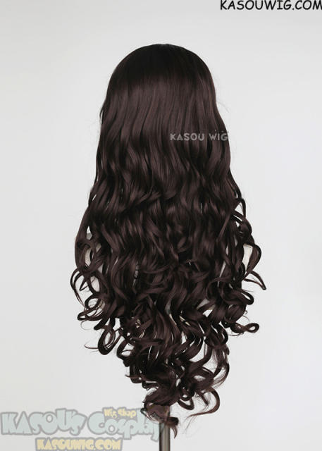 L-1 / KA030 deep brown 75cm long curly wig