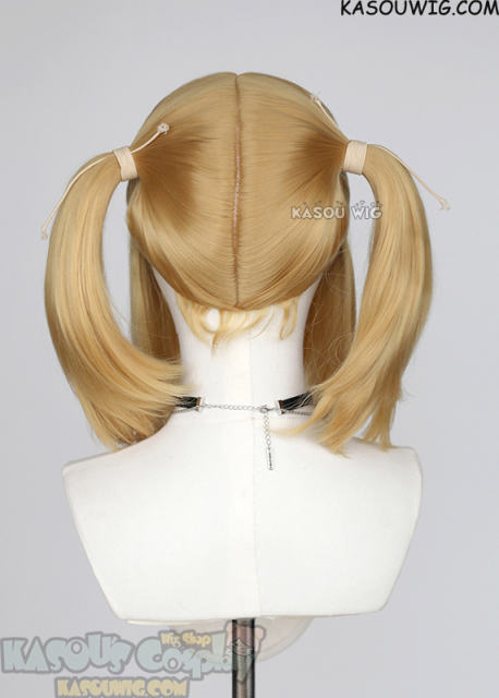 M-2/ KA012 ┇ 50CM / 19.7" golden blonde  pigtails base wig with long bangs