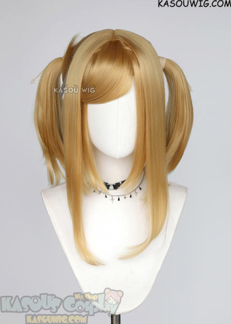 M-2/ KA012 ┇ 50CM / 19.7" golden blonde  pigtails base wig with long bangs