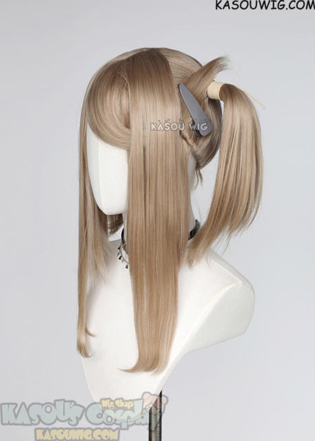 M-2/ KA015 ┇ 50CM / 19.7" ash blonde  pigtails base wig with long bangs.
