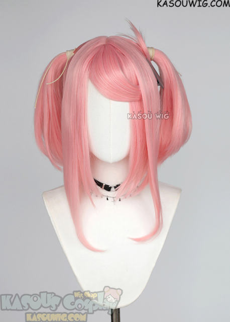 M-2 / SP12 ┇ 50CM / 19.7" pastel pink  pigtails base wig with long bangs