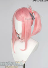 M-2 / SP12 ┇ 50CM / 19.7" pastel pink  pigtails base wig with long bangs