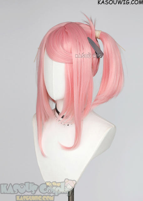M-2 / SP12 ┇ 50CM / 19.7" pastel pink  pigtails base wig with long bangs