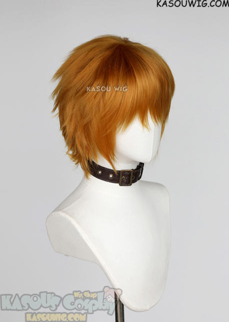 Genshin Impact Tartaglia Childe S-1/KA019 Short carrot orange layered wig, easy to style