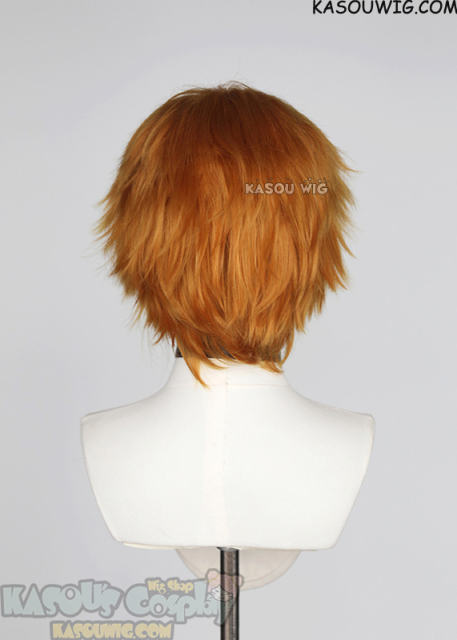 Genshin Impact Tartaglia Childe S-1/KA019 Short carrot orange layered wig, easy to style