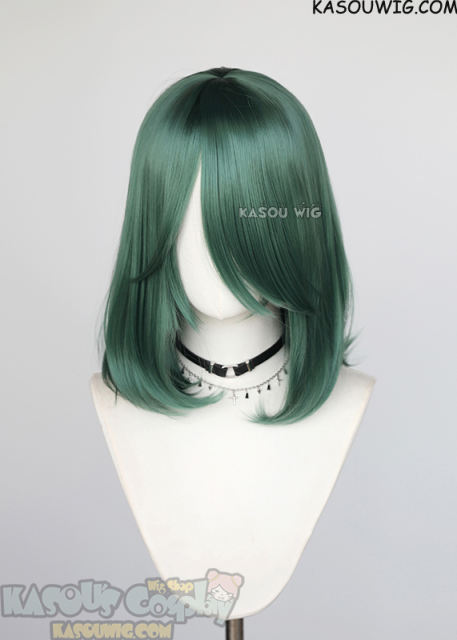 M-1/ KA065 dark olive green bob cosplay wig. shouder length wig