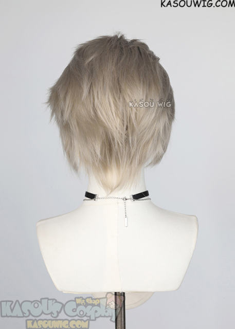 Lace Front>>> Beige Blonde all back spiky wig LFS-1/KA007