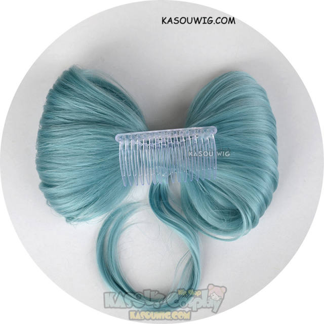 Genshin Impact Yumemizuki Mizuki 90cm long wavy wig with a large bowknot