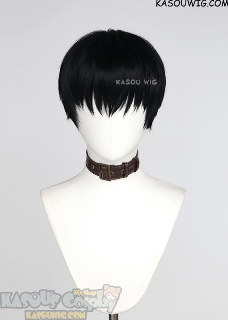 Witch Hat Atelier Olruggio / Solo Leveling Sung Jin woo short black bob undercut wig