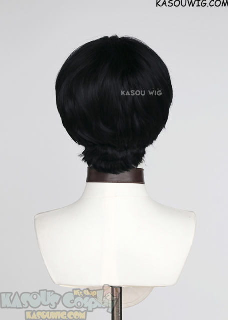 Witch Hat Atelier Olruggio / Solo Leveling Sung Jin woo short black bob undercut wig