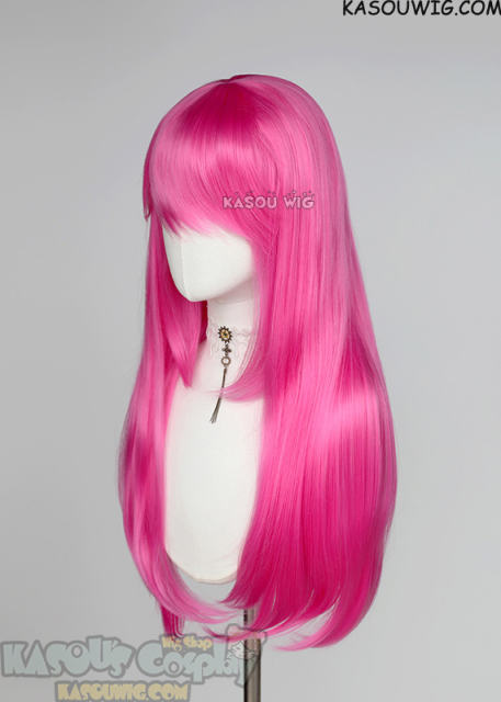 L-2 / KA035 Deep Pink 75cm long straight wig