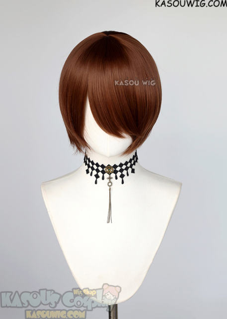 S-2 / KA026 Walnut Brown  smooth cosplay wig with long bangs