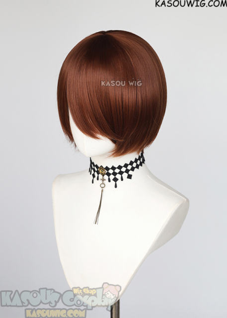 S-2 / KA026 Walnut Brown  smooth cosplay wig with long bangs