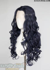 Lace Front>> Deep Blue 75cm long middle parting curly wig LFL-1/SP03