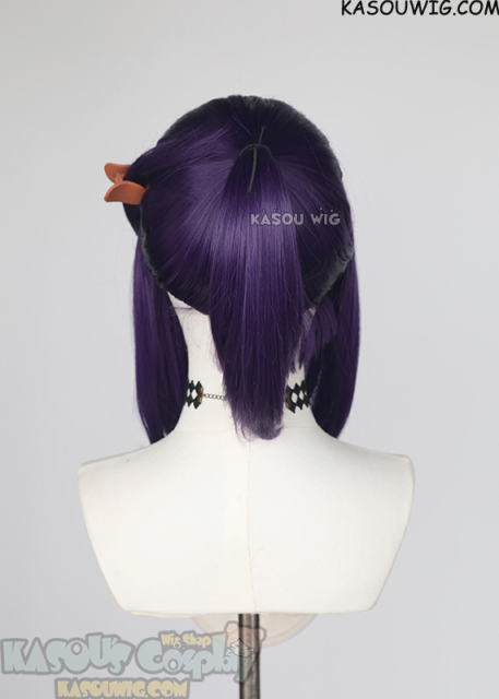 S-3 / SP37 Indigo Purple ponytail base wig with long bangs