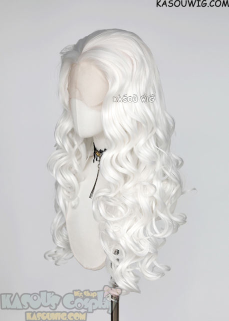Lace Front>> Snow White 75cm long middle parting curly wig LFL-1/KA001