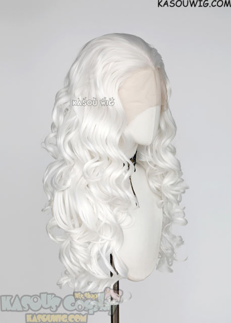 Lace Front>> Snow White 75cm long middle parting curly wig LFL-1/KA001
