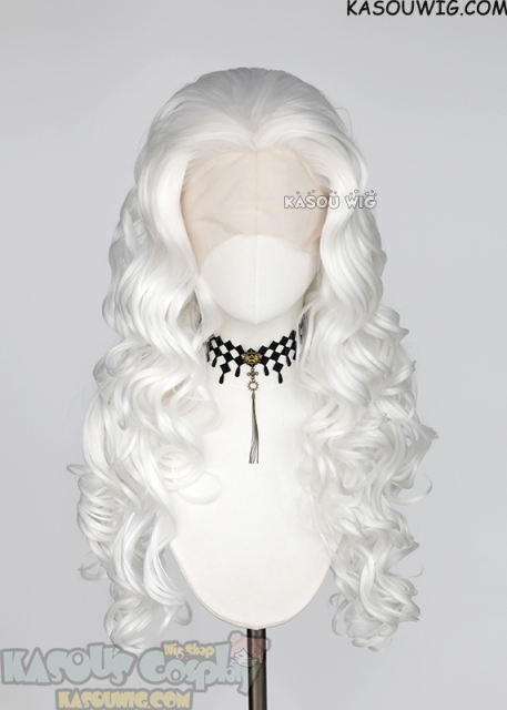 Lace Front>> Snow White 75cm long middle parting curly wig LFL-1/KA001