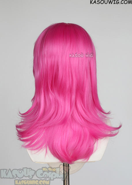 M-3 KA035 Deep Pink 52cm long layered choppy wig