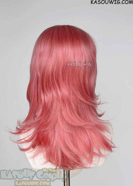 M-3 KA036 Rose Pink 52cm long layered choppy wig