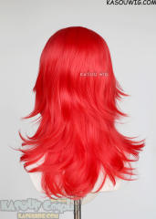M-3 KA039 Bright Red 52cm long layered choppy wig