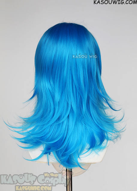 M-3 KA047 Blue 52cm long layered choppy wig