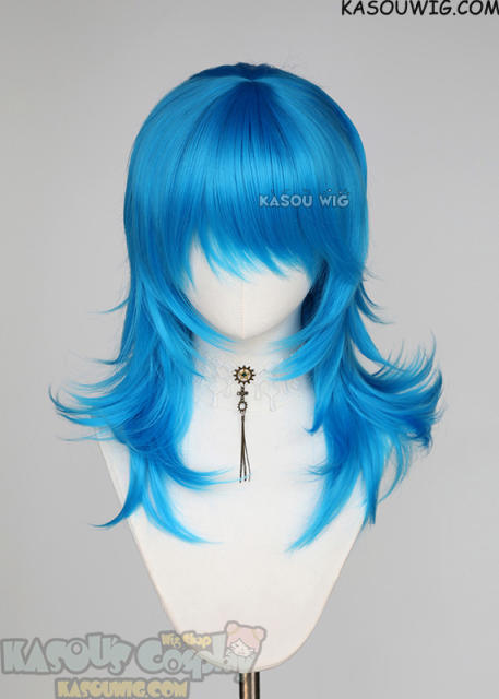 M-3 KA047 Blue 52cm long layered choppy wig