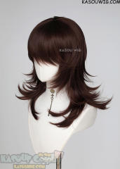 M-3 SP07 Chocolate Brown 52cm long layered choppy wig