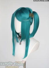 M-2 /  KA063 ┇ 50CM / 19.7" pine green pigtails base wig with long bangs