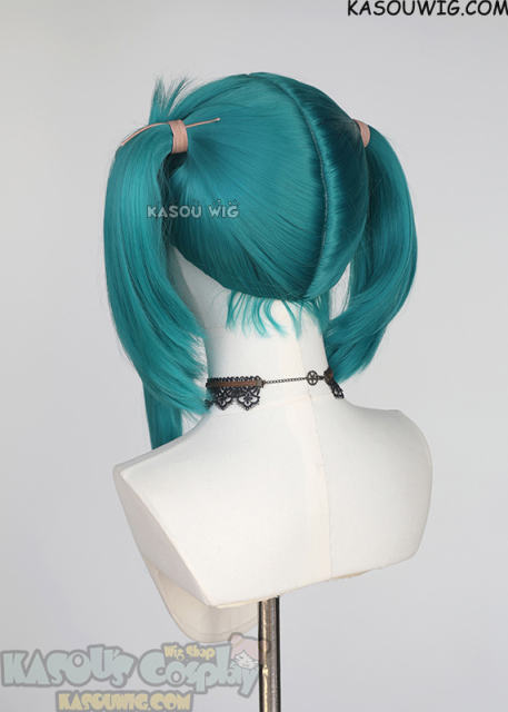 M-2 /  KA063 ┇ 50CM / 19.7" pine green pigtails base wig with long bangs