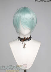 S-2 / SP16 pastel mint green short bob smooth cosplay wig with long bangs