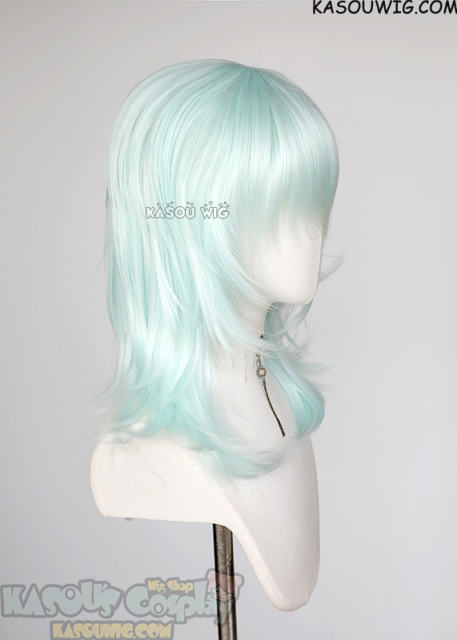 M-3 SP16 Pastel Mint Green 52cm long layered choppy wig